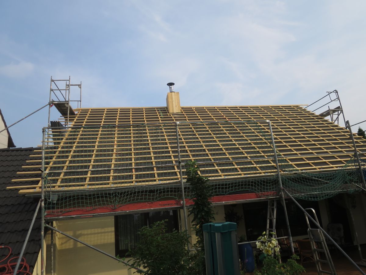 Ausbau Dachgeschoss Vögel - Dach mit Lattung