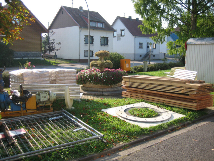 Hauptsammler Bliesmengen-Bolchen Pressung Abwasseranlage Kleinblittersdorf - Baustelleneinrichtung
