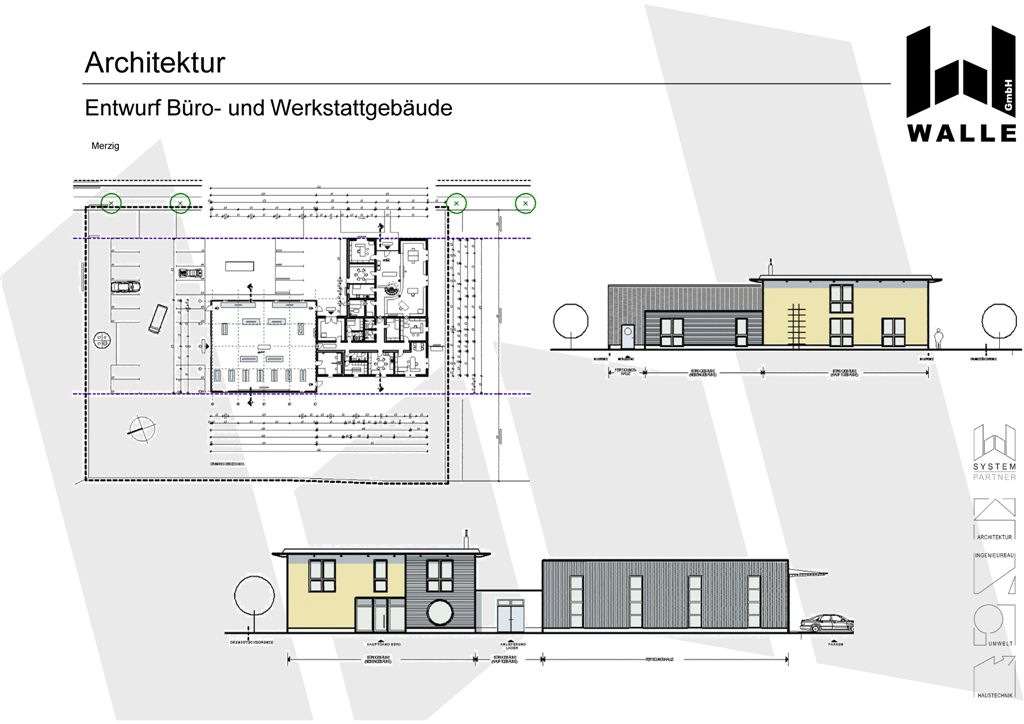 Entwurf Büro- und Werkstattgebäude, Merzig.