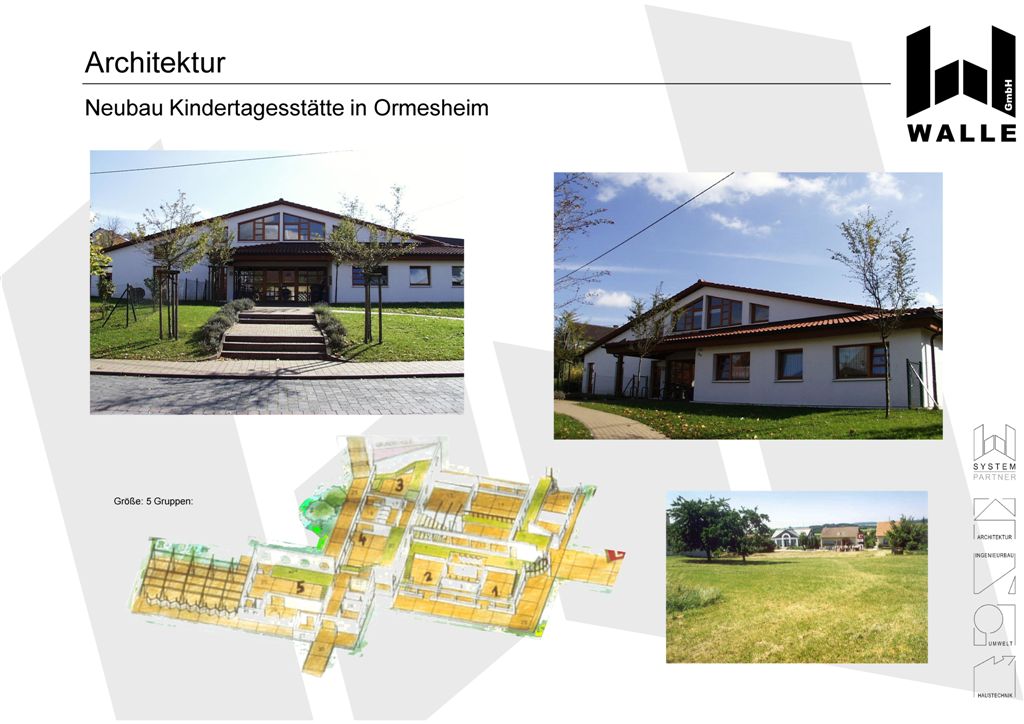 Neubau einer Kindertagesstättes, Mandelbachtal Ormesheim.