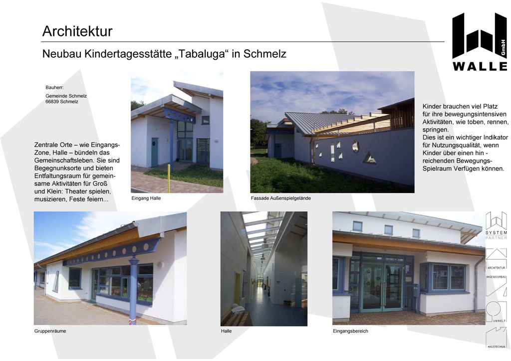 Neubau der Kindertagesstätte Tabaluga, Schmelz.