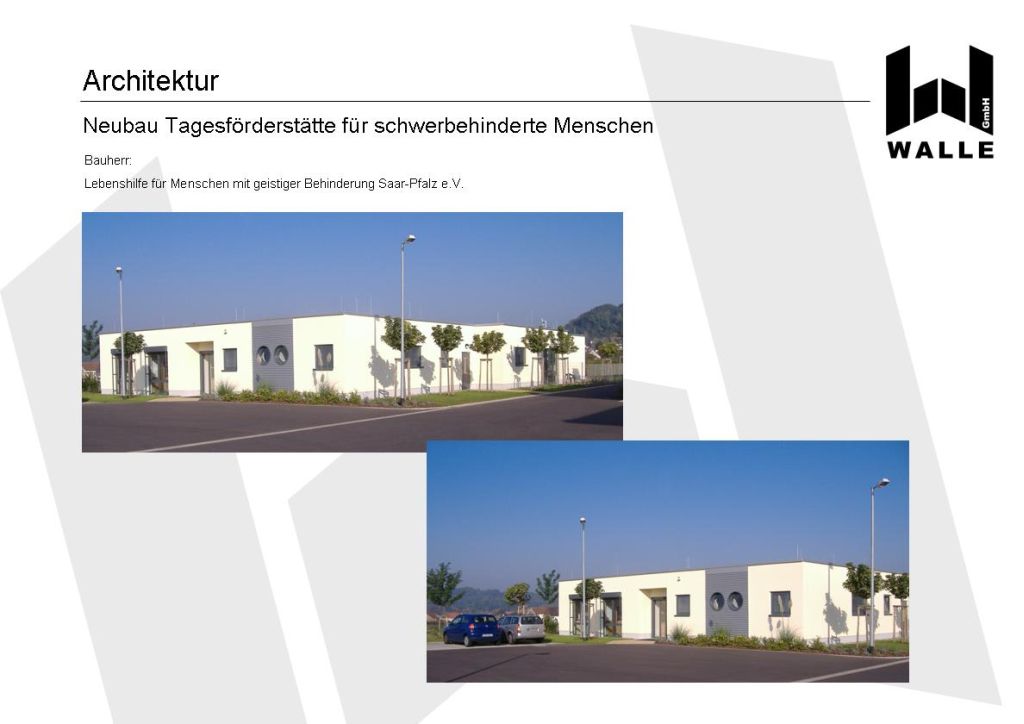 Neubau Tagesförderstätte für behinderte Menschen, Blieskastel, Saarpfalz