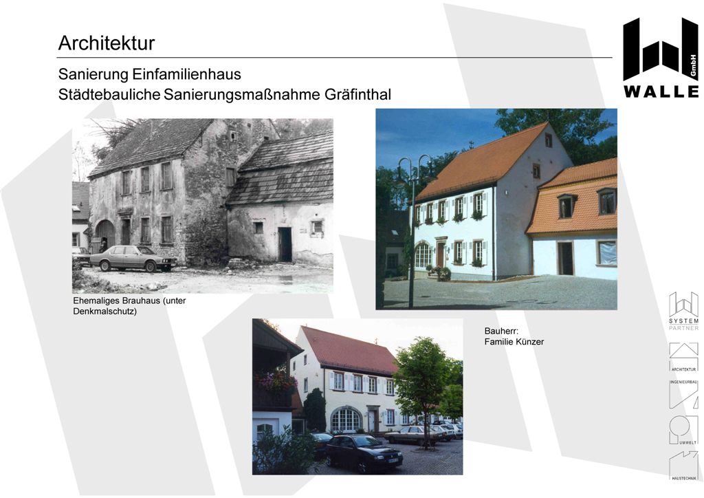 Sanierung Einfamilienhaus, Städtebauliche Sanierungsmaßnahme Gräfinthal, Mandelbachtal
