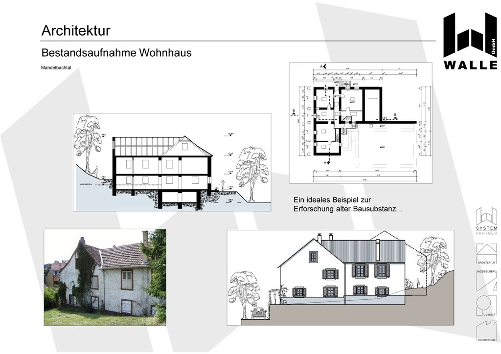 Bestandsaufnahme eines Wohnhauses, Mandelbachtal. Ein ideales Beispiel zur Erforschung alter Bausubstanz.