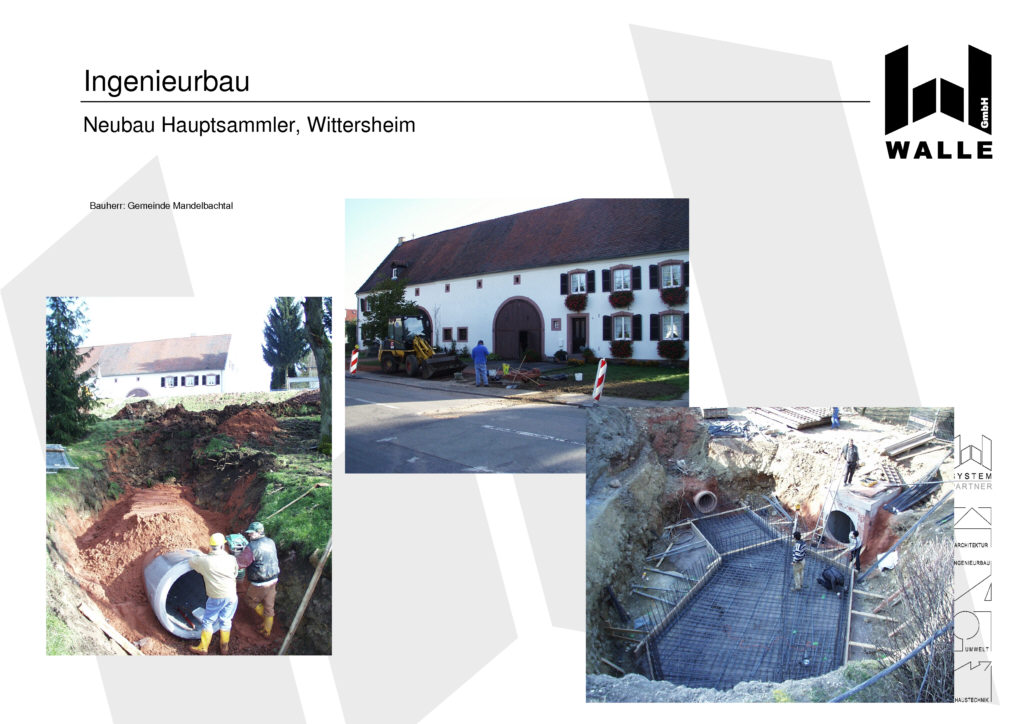 Neubau Hauptsammler, Staukanal, Regenwasserbehandlung,  Mandelbachtal Wittersheim
